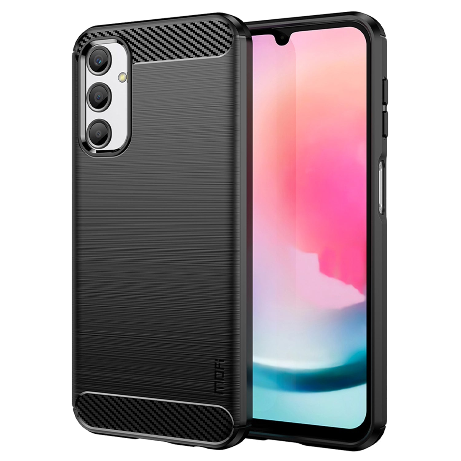 MOFI JK TPU Series-1 For Samsung Galaxy A24 4G Carbon Fiber TPU Phone Case Brushed Non-Slip Protective Cover MOFI JK TPU Series-1 For Samsung Galaxy A24 4G Carbon Fiber TPU Phone Case Brushed Non-Slip Protective Cover